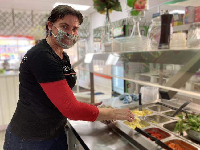 Real Food Dubbo owner Sharon Campbell is glad to be back open for business after the Covid lockdown. Picture: Ryan Young