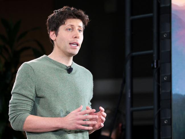 OpenAI CEO Sam Altman speaks during a keynote address announcing ChatGPT integration for Bing at Microsoft on February 7, 2023. Microsoft's long-struggling Bing search engine will integrate the powerful capabilities of language-based artificial intelligence. Picture: AFP