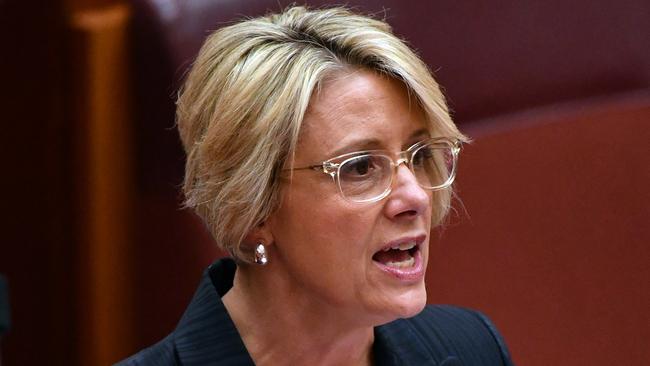 Shadow Minister for Home Affairs Kristina Keneally speaks during debate on the Medevac Bill in the Senate chamber on Monday.