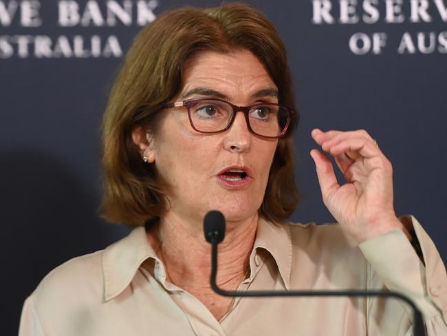 SYDNEY, AUSTRALIA.NewsWire Photos. March 19, 2024.Reserve Bank of Australia Governor Michele Bullock during press conference. Picture: NCA NewsWire / Jeremy Piper