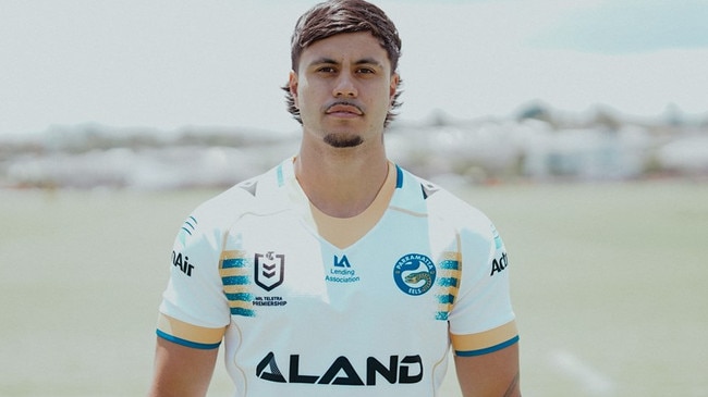 Haze Dunster in the new Eels away jersey. Photo: Parramatta Eels