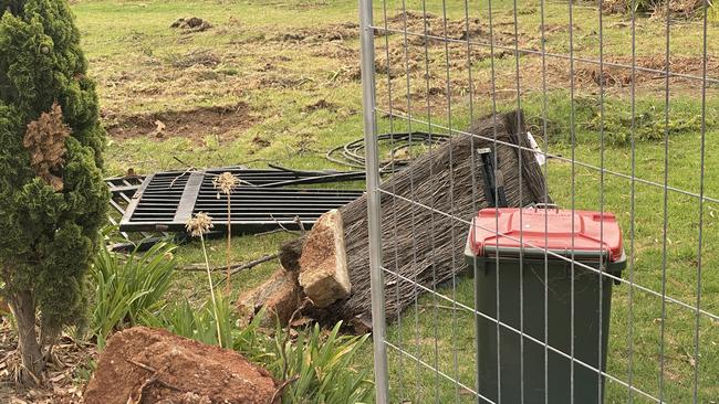 Rubbish begins to mount on the historic property. Picture: Patrick James