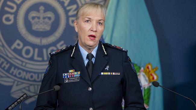 Queensland Police Commissioner Katarina Carroll at the Commission of Inquiry into Queensland Police Service Responses to Domestic Violence on Friday. Picture: Jerad Williams