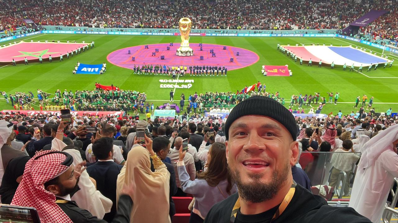 Sonny Bill Williams shared a photo from inside Al Bayt Stadium in Qatar.