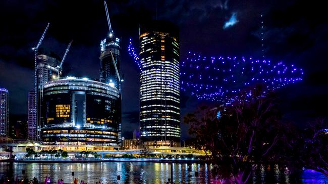 400 drones take to the sky in Nieergoo: Spirit of the Whale for Brisbane Festival. Picture: Atmosphere Photography