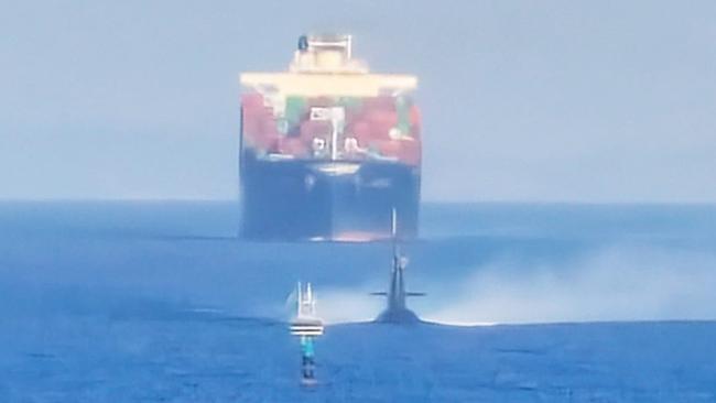 ATTN.....  ONLY for use for the Courier Mail , This is a RAN Collins Class submarine that was spotted off the Sunshine Coast., Credit: Blueys Photography