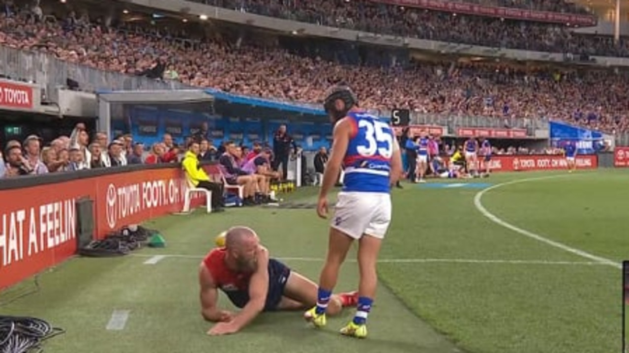 Caleb Daniel wasn't backing down. Photo: Fox Sports.