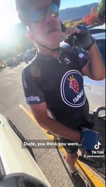 Raging bicyclist screams at driver that he has ‘more rights’