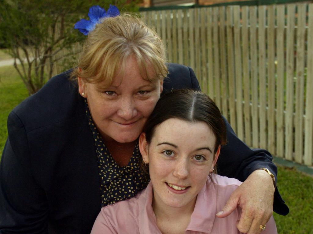 Qld former missing person Natasha Ryan with mother Jenny in May 2003.