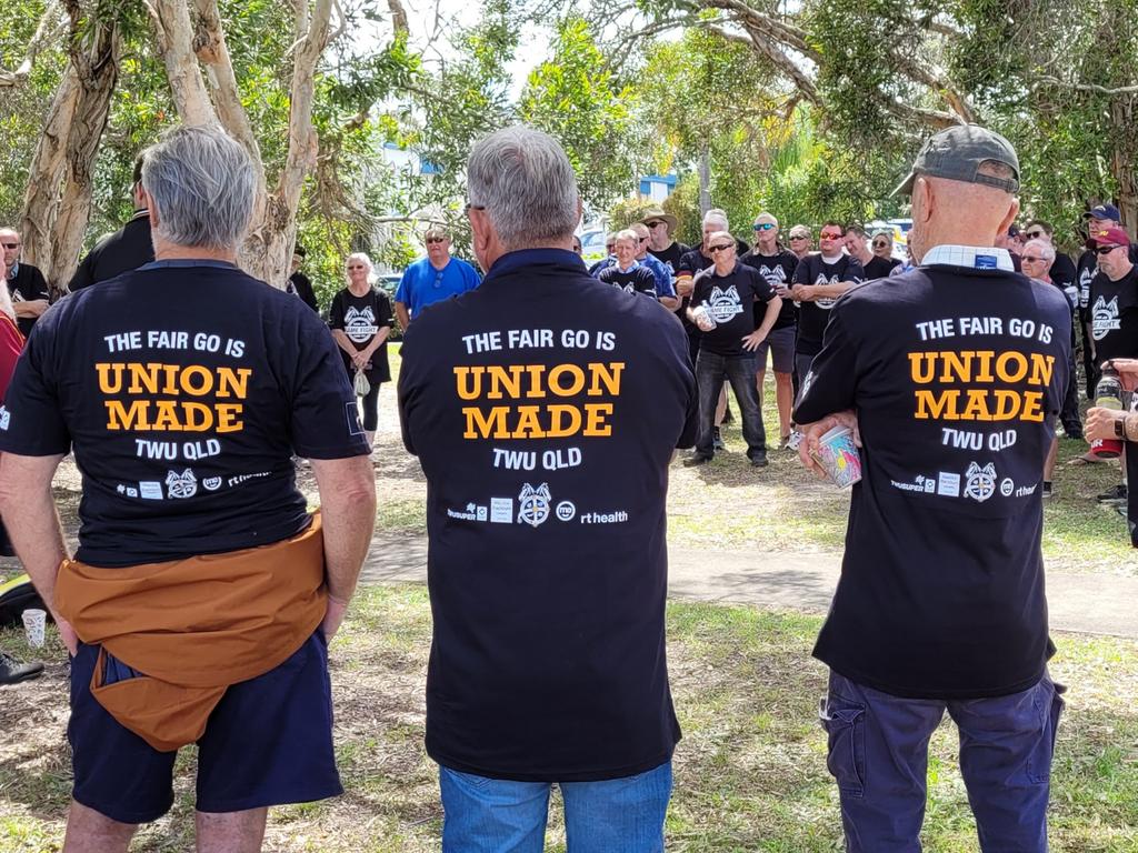 About 200 Sunshine Coast Sunbus employees went on strike on Wednesday over an ongoing 'unfair' pay dispute. Picture: Matty Holdsworth