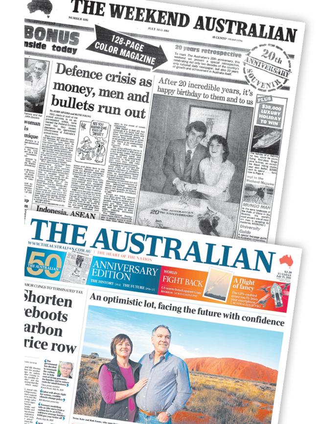 The twins’ two front pages.