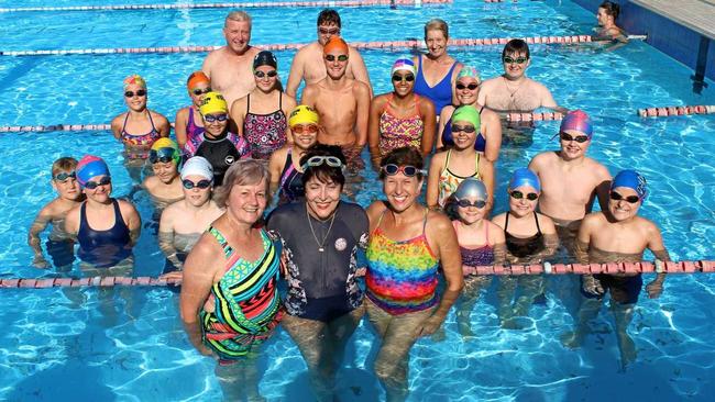 The Mackay Cyclones Swimming Club with Sue Willet, Pam Tindale and Jeanette Farrugia. Picture: Rainee Shepperson