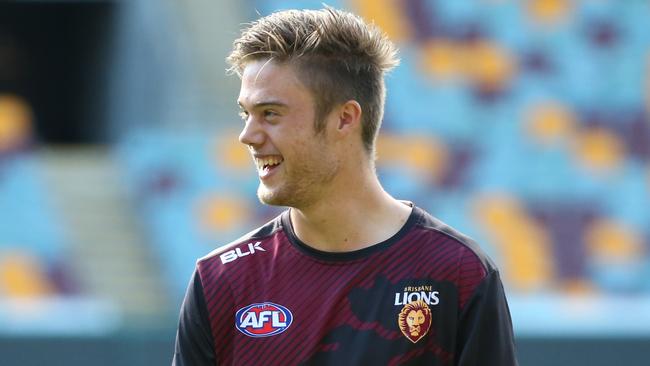 Josh Schache is no longer up for grabs after re-signing with the Lions. Picture: Jono Searle