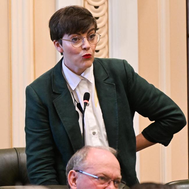 Queensland member for South Brisbane Amy MacMahon during Question Time at Parliament House in Brisbane. Picture: Dan Peled