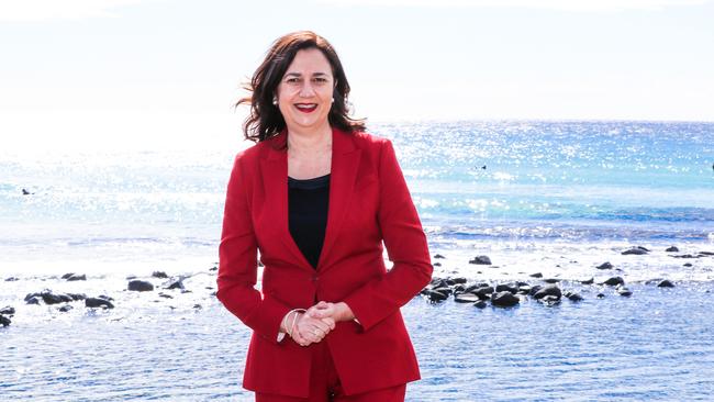 Premier Annastacia Palaszczuk at Burleigh Heads. Picture: Nigel Hallett.