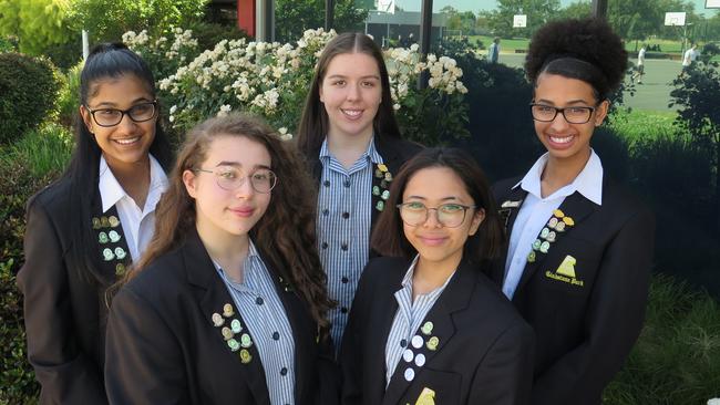 Catherine Cletus, Elizabeth Koikas, Tamsyn Kirk, Sarah Wickham and Letisha Osagiede.