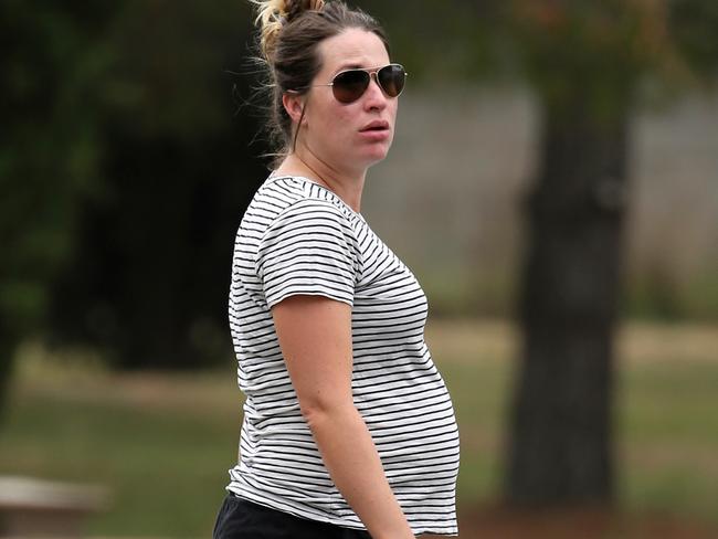 A pregnant Vikki Campion pictured in Canberra. Picture John Grainger