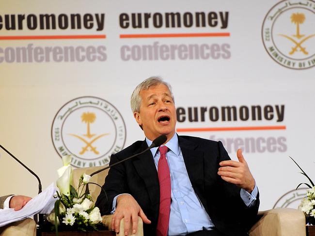 Dead man walking? ... US Chairman and Chief Executive Officer of JPMorgan Chase, Jamie Dimon, speaks during the Euromoney conference, on May 6 in Riyadh.