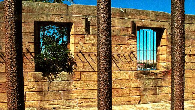 Ruins of the old prison on Cockatoo Island. Picture: John Appleyard