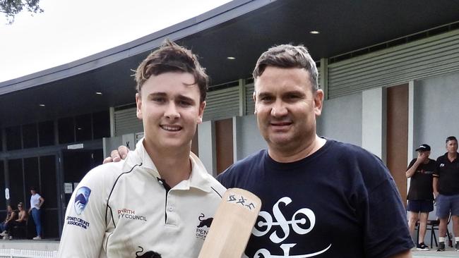 Tyran and Glen Liddiard at Sydney Premier cricket. Picture: Barry Clarence