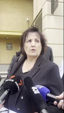 Carmel Schwartz outside Coroner’s Court