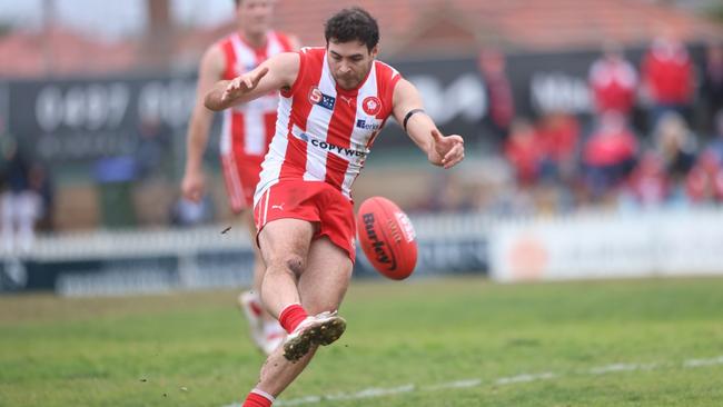 Ben Jarman in action for the Roosters last season. Picture: Cory Sutton / SANFL