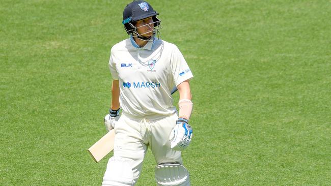 Steve Smith failed to make an impact in his Shield return. Picture: AAP Image/Albert Perez