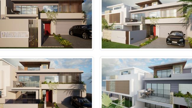 Artist's impressions of a planned duplex development at 19 Lakefield Crescent, Paradise Point.