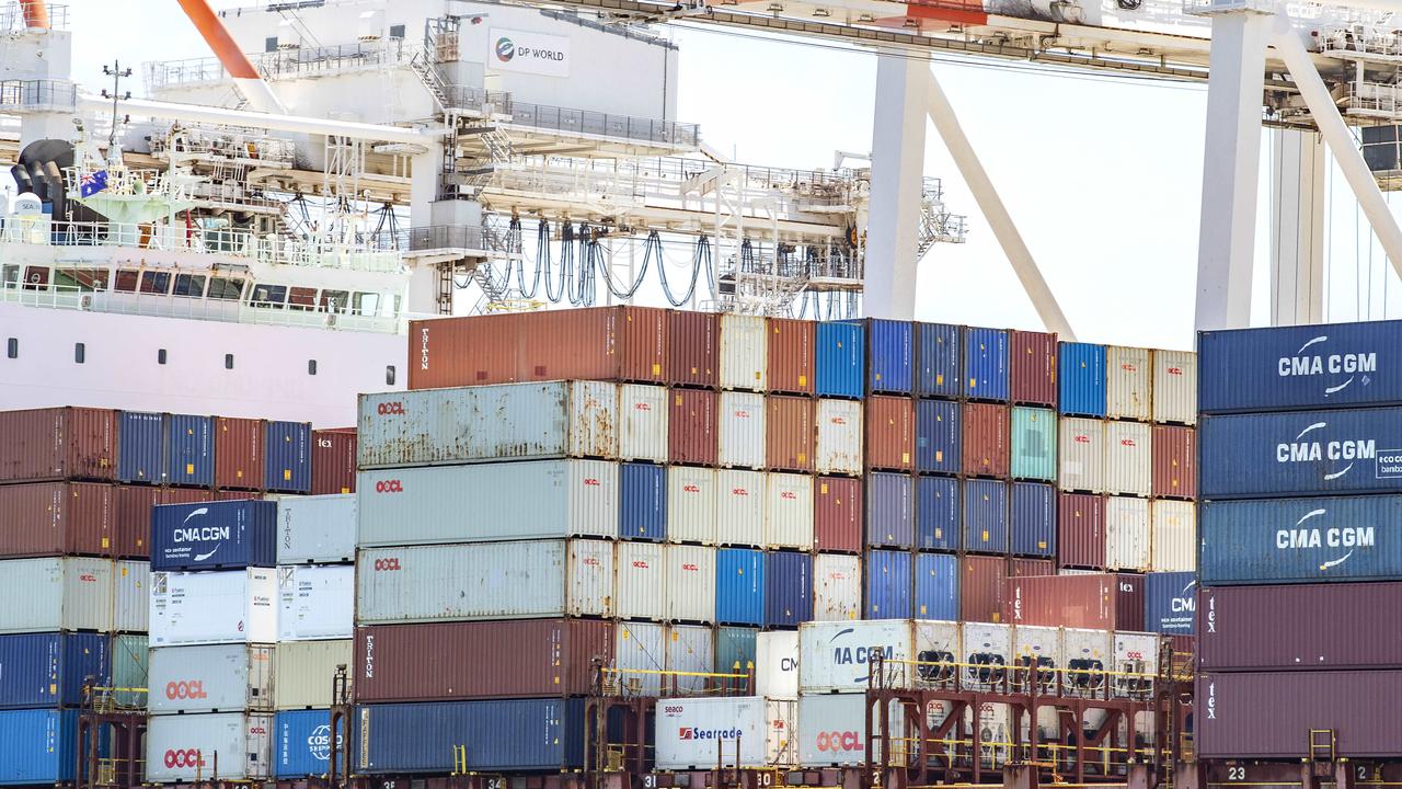 Shipping containers at Port of Brisbane.