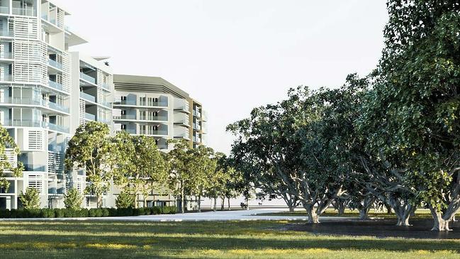 An artist impression of what a proposed waterfront development at Ermington and Melrose Park would look like.