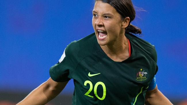 Matildas captain Sam Kerr in action during the 2019 Women’s World Cup. Picture: Craig Mercer/Getty Images