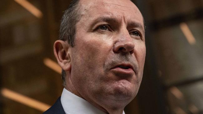 SYDNEY, AUSTRALIA - NewsWire Photos March 7, 2021: Western Australia Premier Mark McGowan speaking to media outside the Federal Court, Sydney. Picture: NCA NewsWire / James Gourley