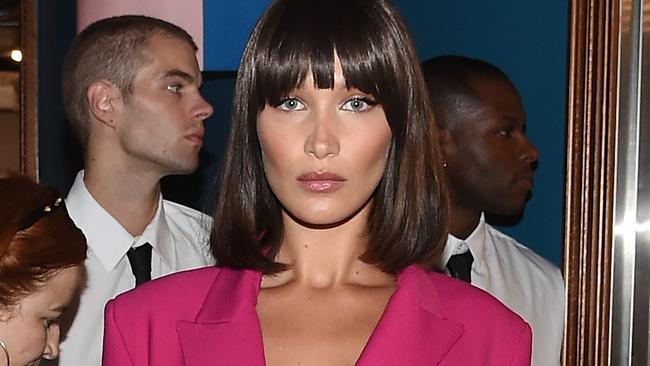 NEW YORK, NY - JUNE 05:  Bella Hadid attends the 2017 CFDA Fashion Awards Cocktail Hour at Hammerstein Ballroom on June 5, 2017 in New York City.  (Photo by Nicholas Hunt/Getty Images)