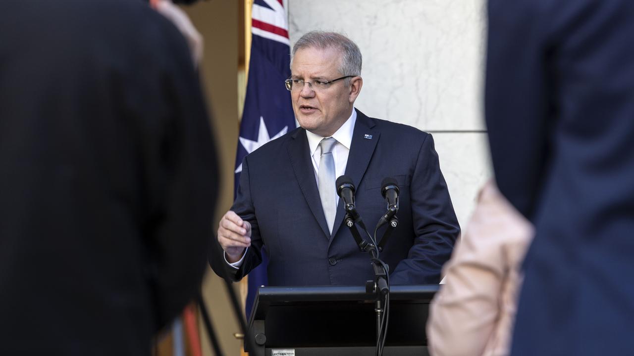 Prime Minister Scott Morrison announced tough new coronavirus restrictions. Picture Gary Ramage