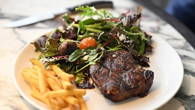 Haesley Cush had the 220g wagyu rumpat Fatcow in Fortitude Valley, Brisbane. pic: Lyndon Mechielsen/Courier Mail