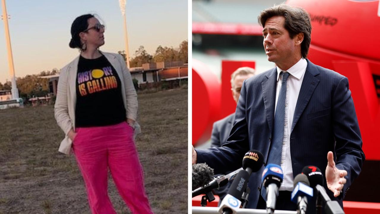 ‘Ridiculous’: AFL boss apologises after woman forced to remove ‘Yes’ T-shirt