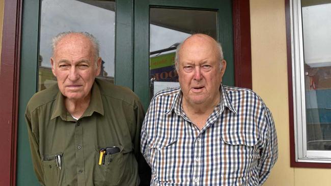 Bob Lindenberg and Graham Buchner were introduced into the Warwick Chamber of Commerce Hall of Fame. Picture: Sean Teuma