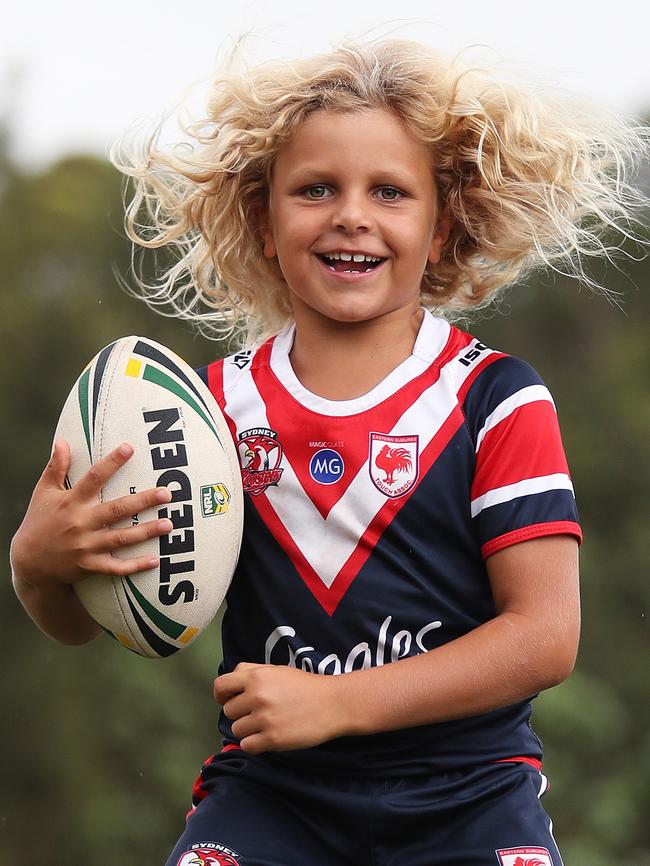 Robust on the field ... and great hair. Picture: Brett Costello