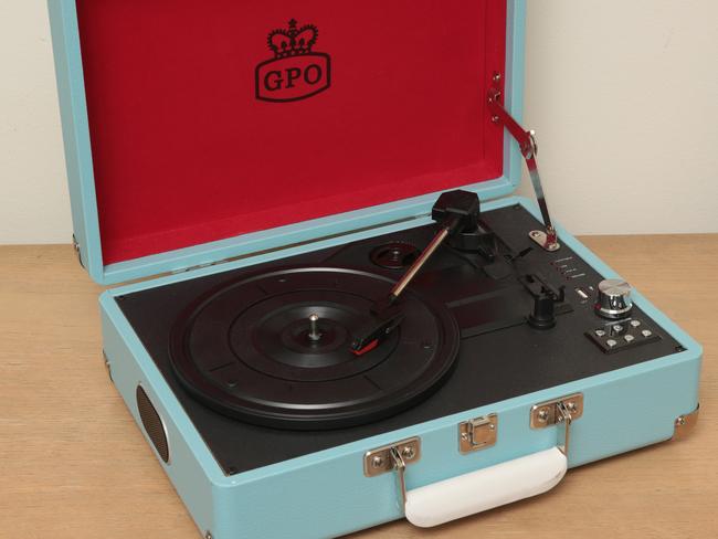 Portable turntable: This was a gift from Social Family Records when I signed my most recent contract. I’m drawn to the colour and look of it and I’ll play my mum’s old Ella Fitzgerald albums on it. The sound is not up to scratch for today, but I love the feel of it.