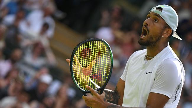 Kyrgios could become one of Australia’s richest athletes if he seals a dream Wimbledon victory. Picture: AFP