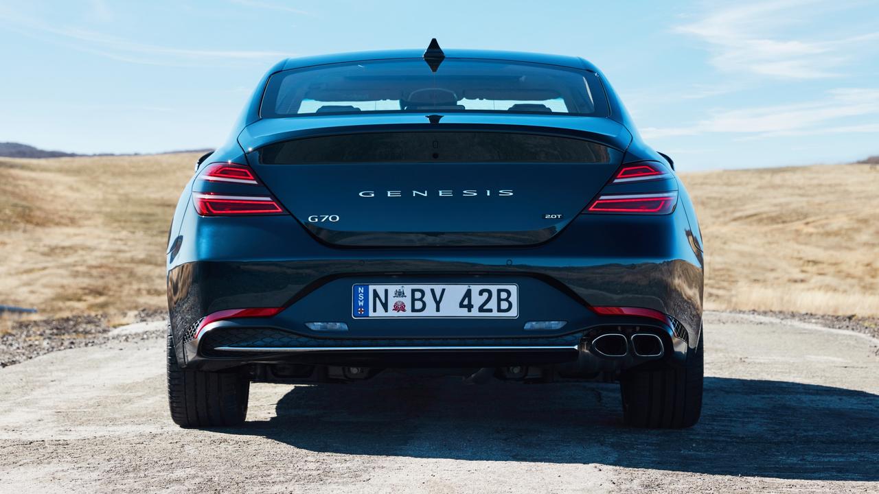 boot space in the 2021 model Genesis G70 is 330 litres.