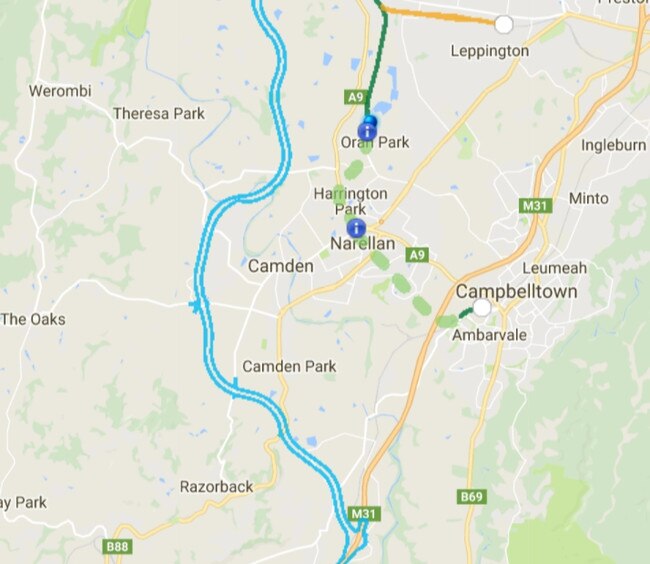 The proposed M9 Outer Orbital and North-South Rail Link draft corridors.