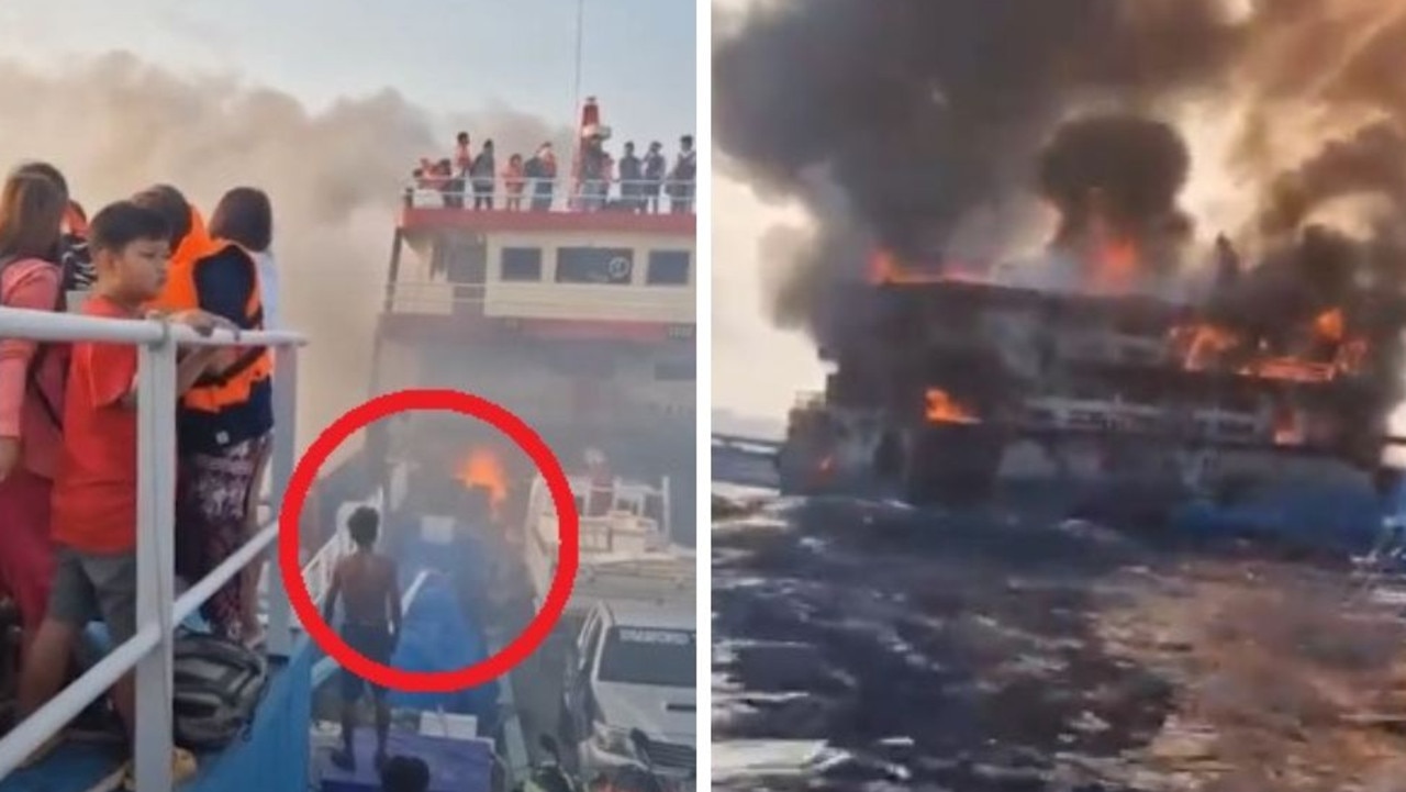 ‘People were weeping’: Tourist ferry on fire