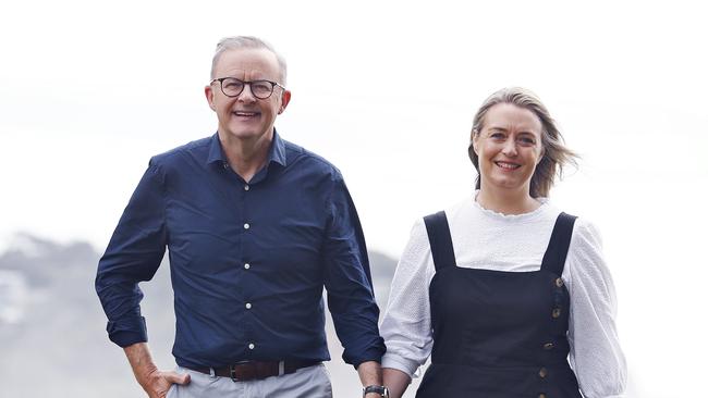 Prime Minister Anthony Albanese and his partner Jodie Haydon. Must credit Sam Ruttyn.