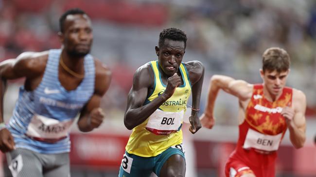 Peter Bol earned plenty of respect for his performance in the men’s 800m. Picture: Alex Coppel