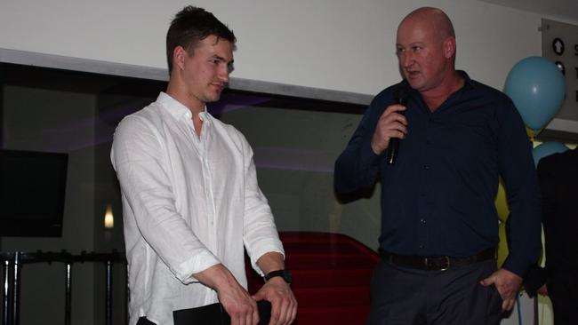 Kyle Martin with Peter Reece at last Friday night’s presentation: Picture: Jenny Quaife