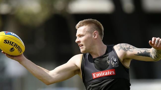 Jordan De Goey’s return was a welcome sight for Collingwood. Picture: Darrian Traynor/Getty Images.