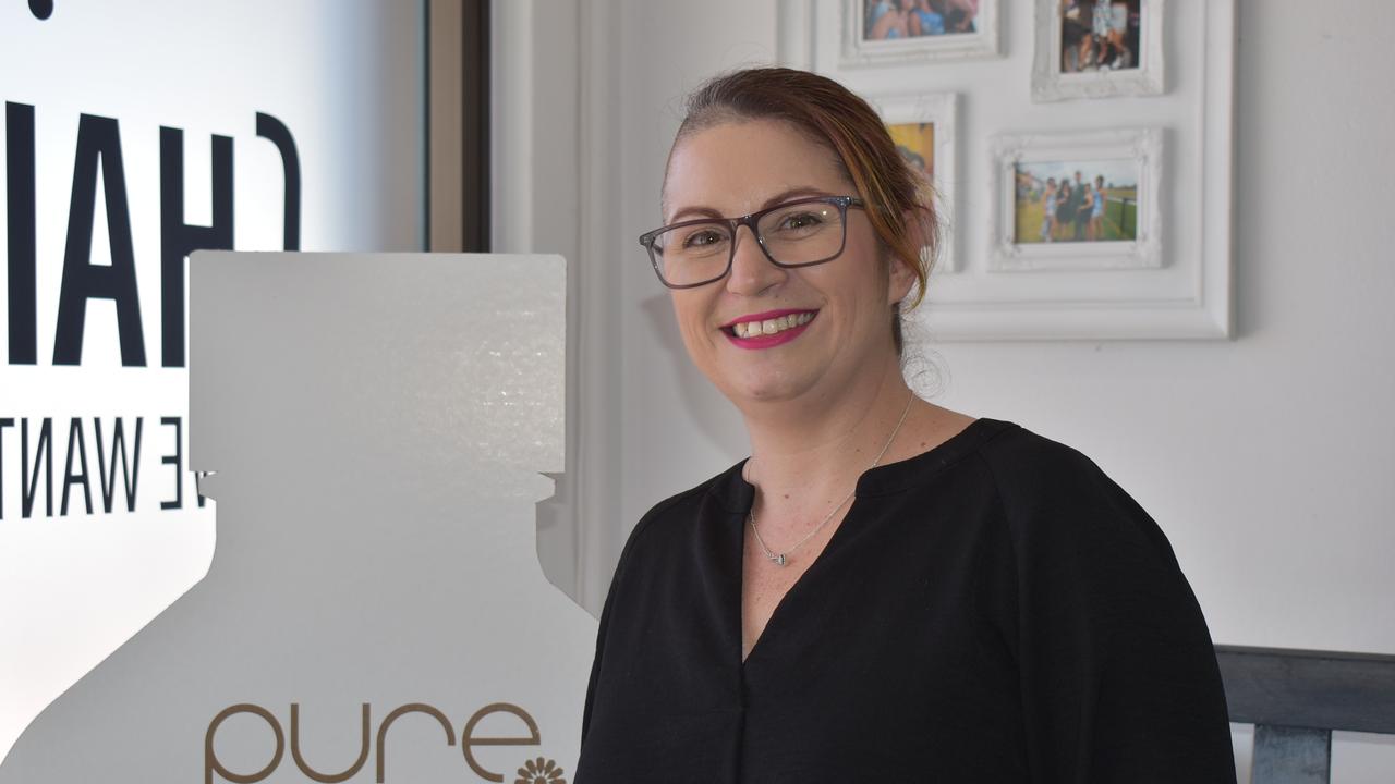 Best Hairdresser winner Tina Llewellyn at her Mackay salon Hair Asylum. Picture: Lillian Watkins