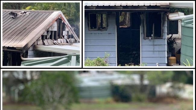 Fire has destroyed a home at Pie Creek on Herron Road in the early hours of May 2, 2021.