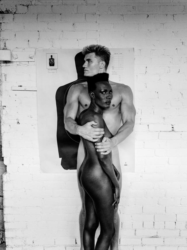 Grace Jones and Dolph Lundgren, Los Angeles, 1985. Picture: Helmut Newton/courtesy Helmut Newton Foundation